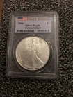 2006 American Silver Eagle PCGS MS69 First Strike 1 Oz .999 Silver Flag Label