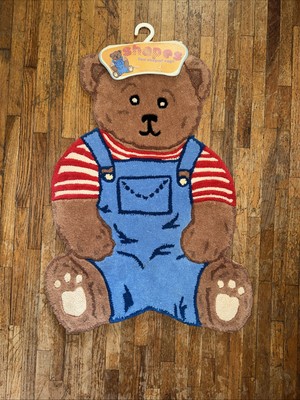 Bear Shaped Area Rug vtg Playroom rug nursery rug still new ! vtg rug