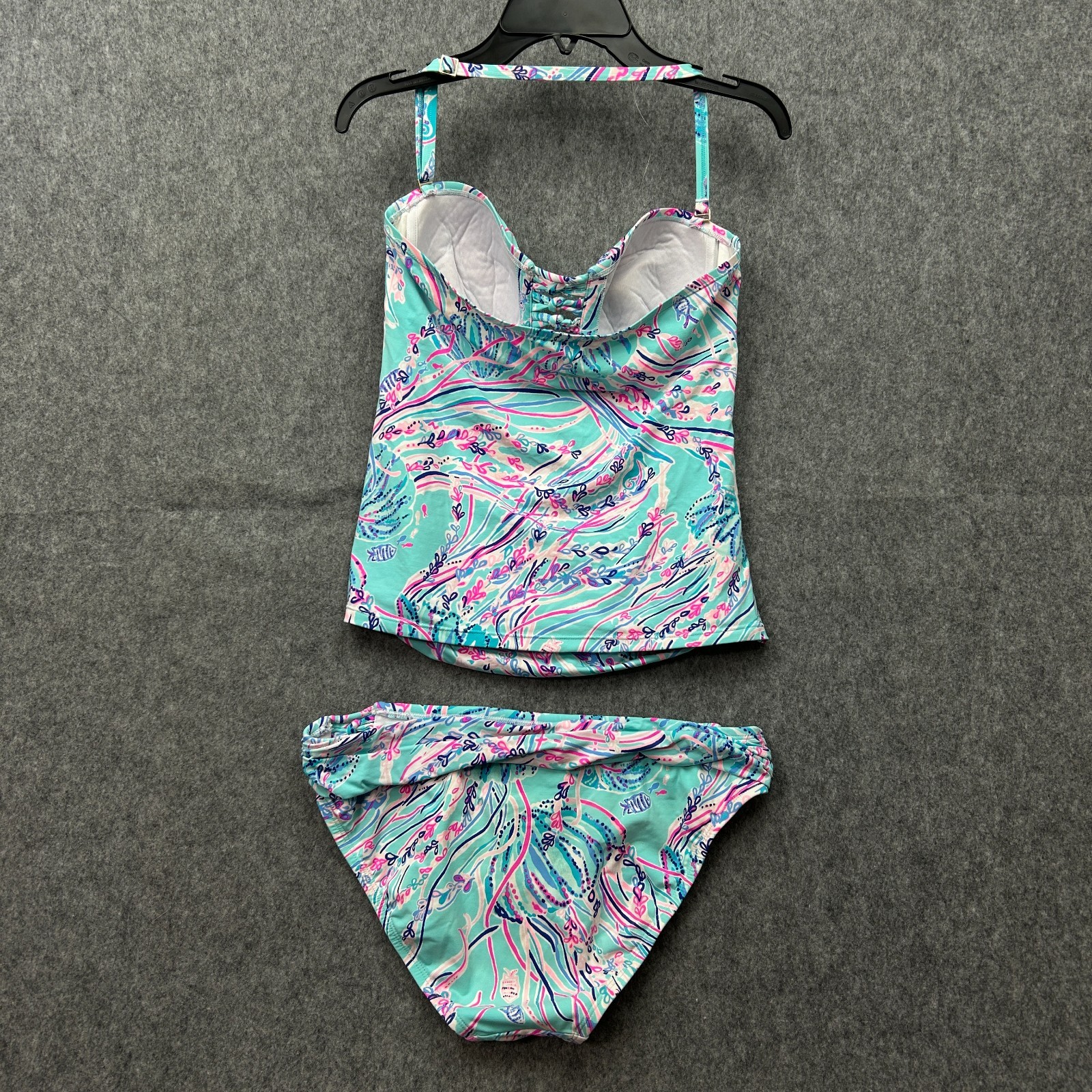 Lilly Pulitzer 2 Piece Halter Tankini Top And Bottom Swim Suit Women's Size 6