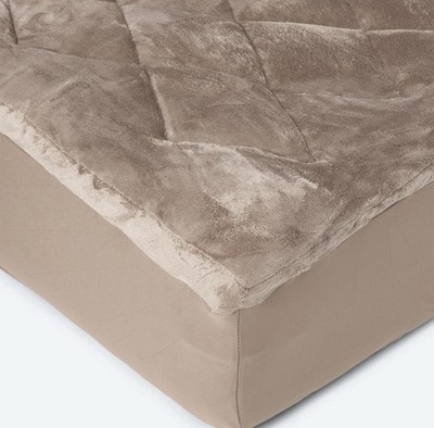 Edelzeit Wendeunterbett Chascma Plüsch/Lammfell-Optik 140 x200 cm Natur