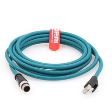 DRRI M12 to RJ45 Ethernet Cable for COGNEX CCB-84901 Gigabit Cat6a 8-Pin
