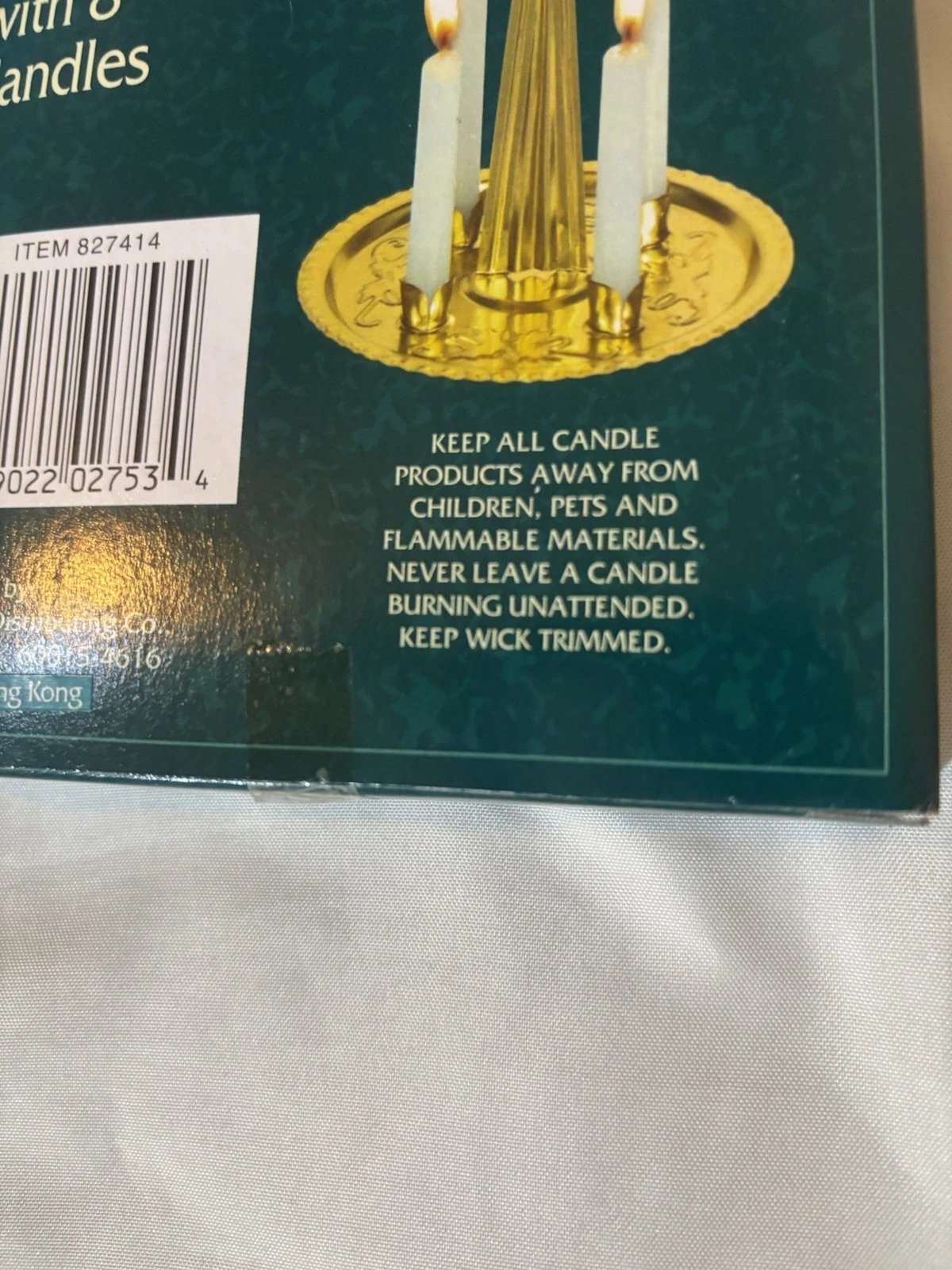 Vintage Hearth-Side Magical Spinning Angel Chimes Christmas Carousel w 8 Candles - product detail image 3