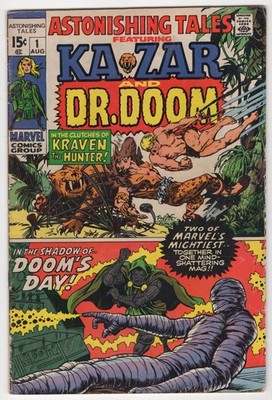 Astonishing Tales 1 1970 Marvel Comics Ka-Zar & Dr. Doom - Key Bronze Age Kirby