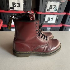 Vintage Dr Doc Martens Air Wair Combat Boots 1460 W BURGANDY BROWN Size 9