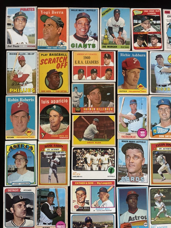 1958-81 Topps GOAT HOF RC LOTE (44) Mickey Mantle Aaron Mays Maris Ford Berra Yaz Foto 2 de 4