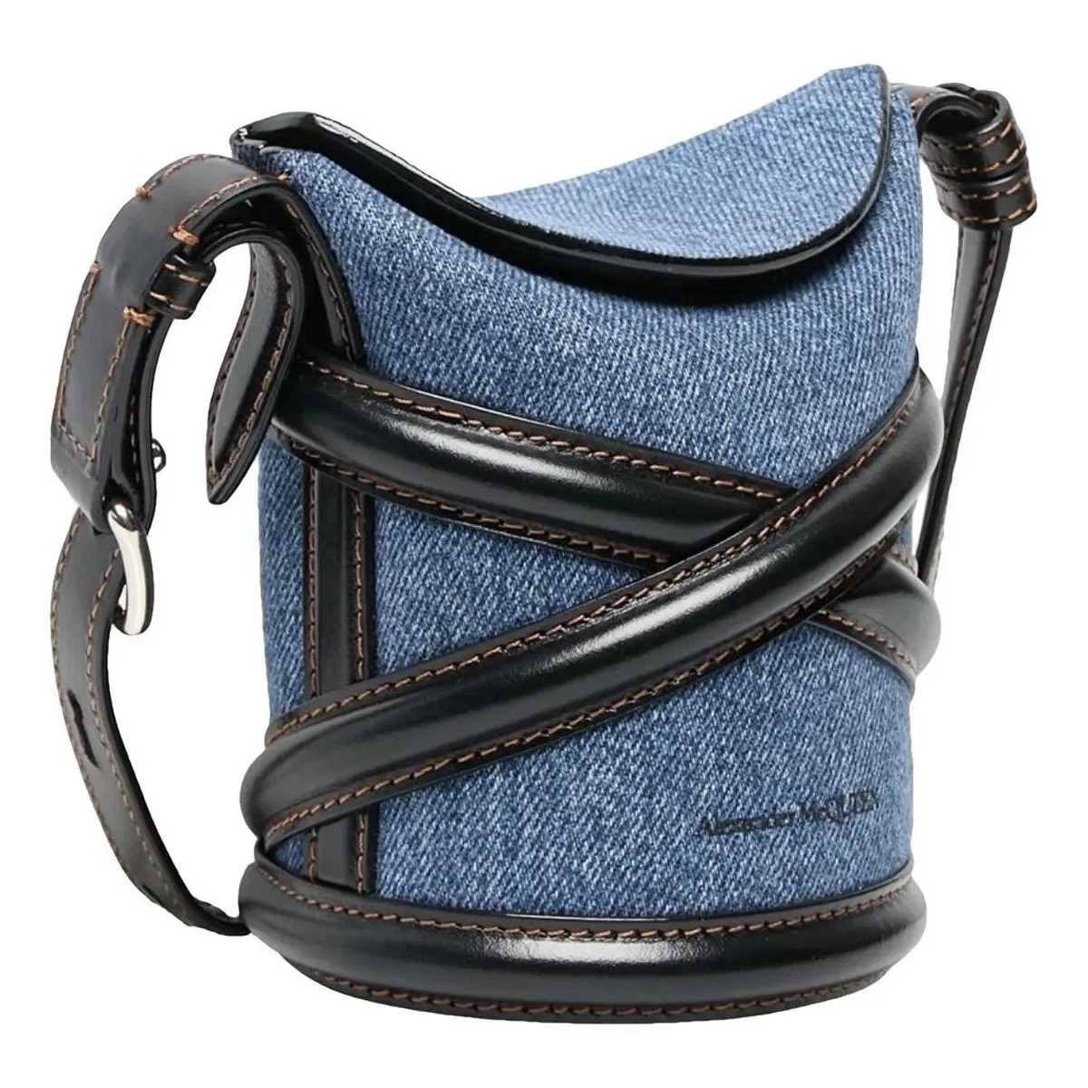 Alexander McQueen ザカーブ デニム レザー ショルダーバッグ Alexander McQueen The Curve Bags | eBay