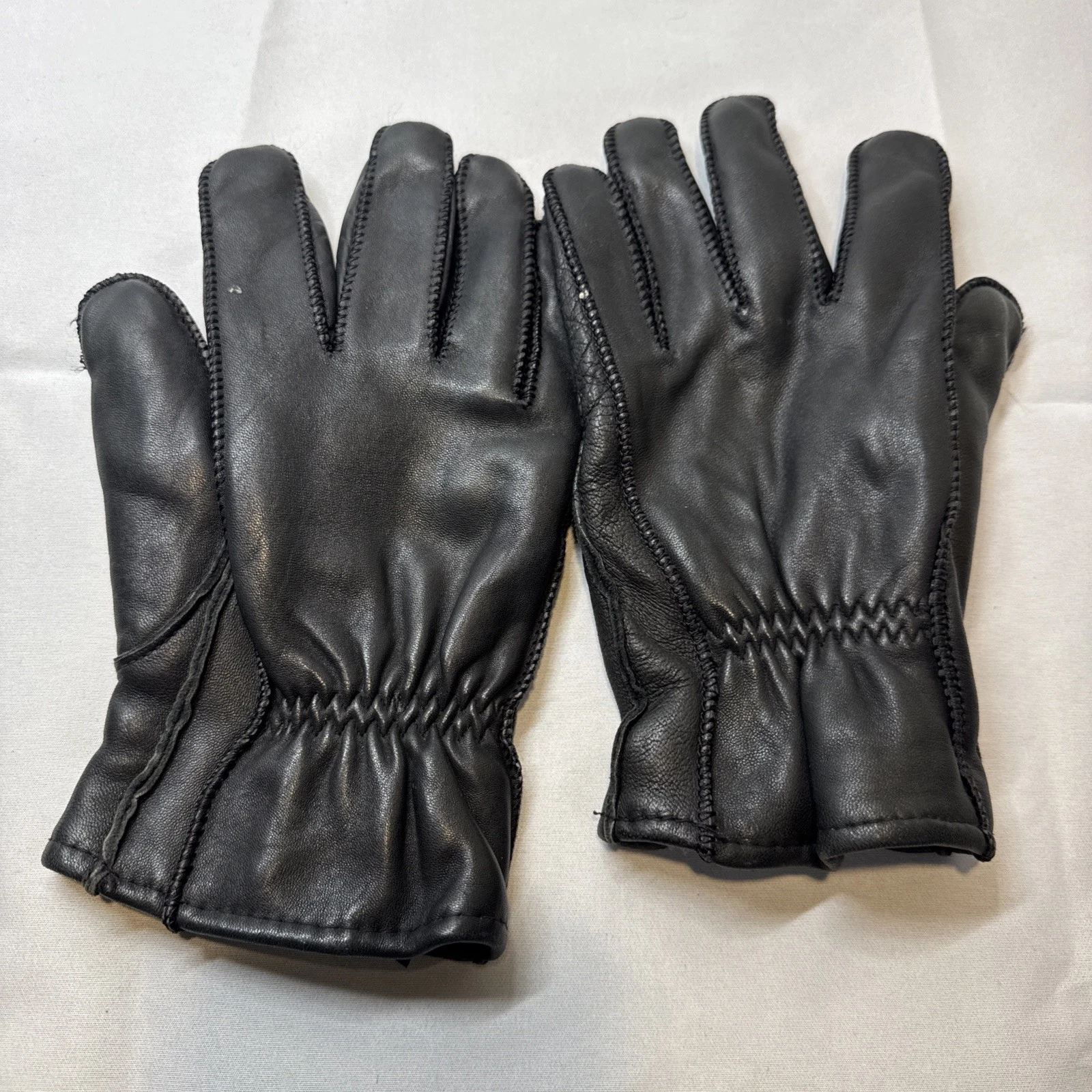 Mens Large Thermal Insulated Winter Leather Gloves