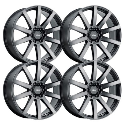 (Set-4) Voxx Vento 20x9 5x4.5/5x114.3 Black TInt 35mm Wheels Rims 20 Inch