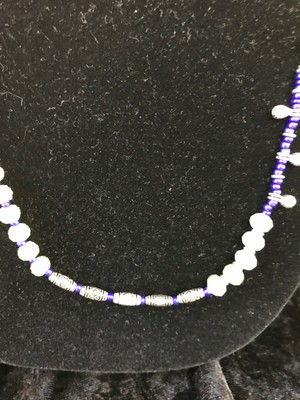 Premier Designs Jewelry IT'S ELECTRIC Antiqued Silver Blue Yellow 40  Necklace