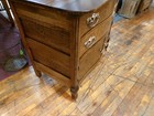 Antique Oak Washstand with towel Bar 36" refinished 1900's 2 drawers 2 doors — photo 4
