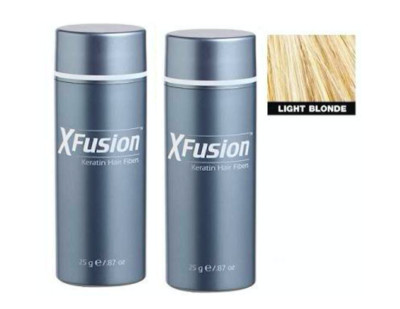 XFusion Keratin Hair Fibers Light Blonde 25g/.87oz, BUY1GET1FREE *NEW/SEALED