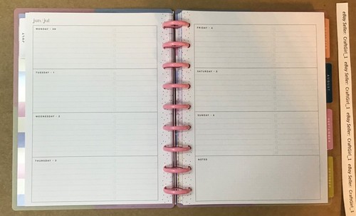 NEW! Happy Planner 2025-2026 "BLOCKY BLOOMS" HORIZONTAL Layout 12-Month Planner - Picture 13 of 16