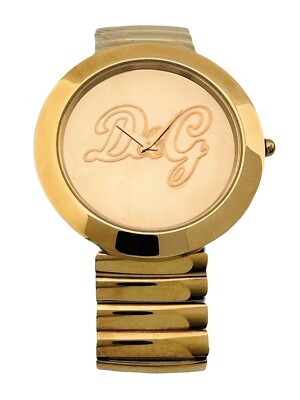 レア　D&G ダブルフェイス アナログ腕時計 ゴールド D&G Women's ROCKABILLY DW0282 Rose Gold Tone with Mirror Reflector