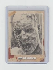 WALKING DEAD SEASON 8 WALKER SKETCH CARD BY ARTIST TREVOR ANDERSON(#1)  1/1!