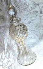 Thistle Cut Glass Victorian Decanter Thistle Cut Glass Thistle Shaped Crystal Bottle 