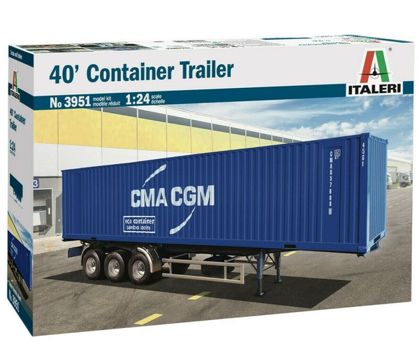Italeri Lkw AnhäNger Container Auflieger 40Ft 1:24 Model Kit Bausatz 510003951-image