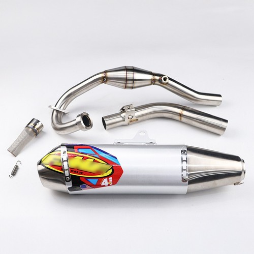 EXHAUST FULL SYSTEM STAINLESS RACHING SILVER FIT FOR HONDA CRF300L 2020-2025 - Picture 4 of 11