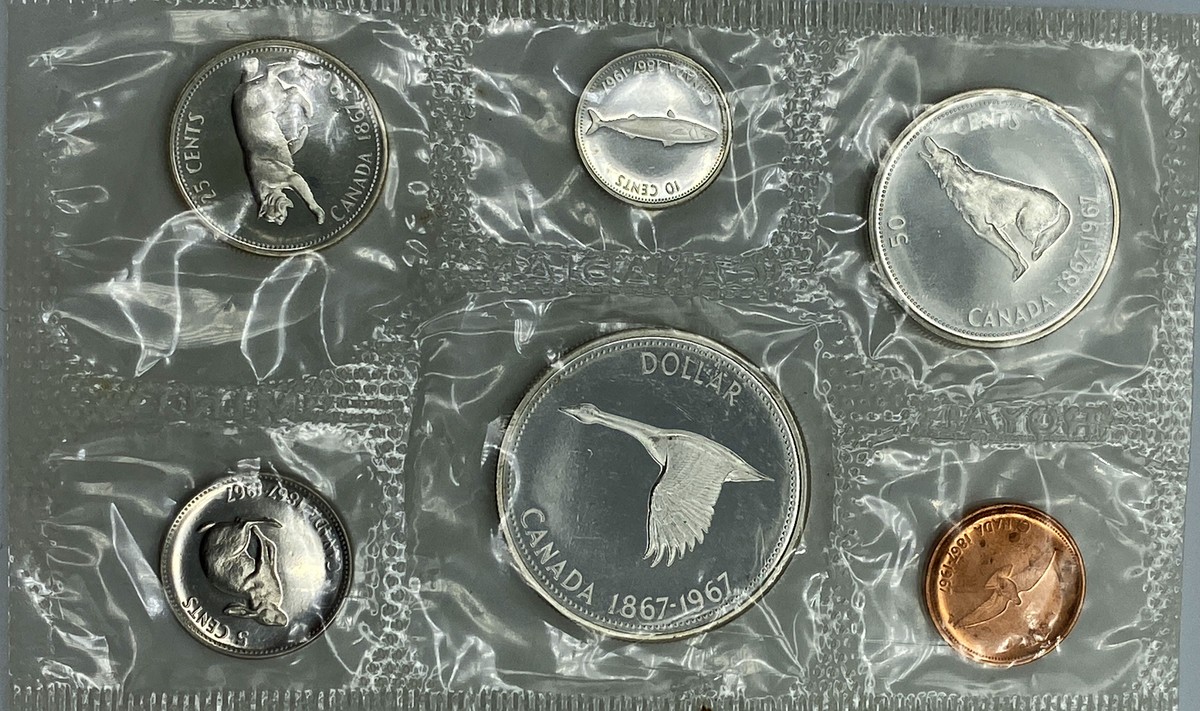 1967 CANADA CANADIAN Confederation Founding 4 are Silver SET OF 6