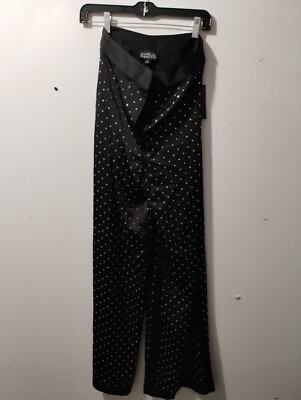Danielle Bernstein x Macy's Holiday Black Rhinestone Wide-Leg Pants - Size 4