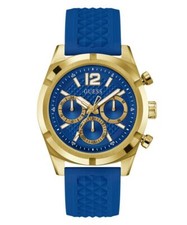 Orologio da polso uomo Guess RESISTANCE multifunzione blu, oro 44 mm GW0729G1