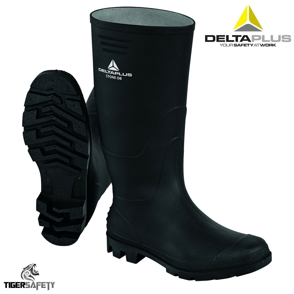 Delta Plus Stone SRA PVC Waterproof Outdoor Wellington Boots Wellies  Rainboots