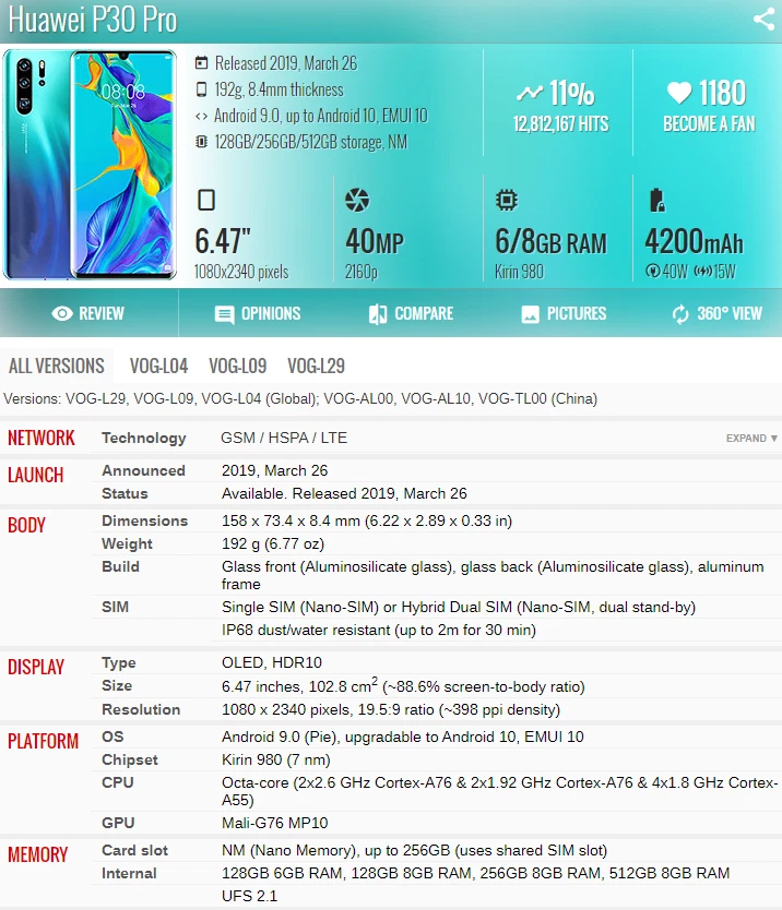 For Huawei P30 Pro OLED LCD Display Touch Screen Digitizer Replacement + Frame - Image 4 of 4