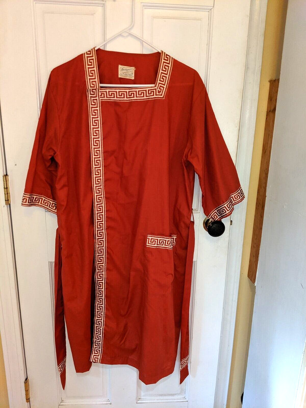 Vintage Pleetway Uniform Smock Dress diner hair salon with sash