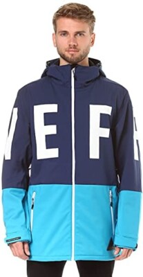 Mens Snowboard Ski Jacket XL Neff Daily Softshell Blue Vented UK
