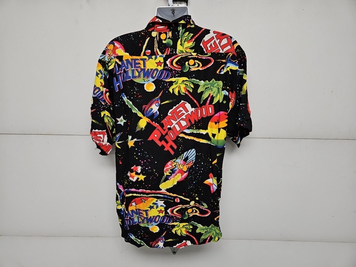 Planet Hollywood Hawaiian Style Shirt, Outer Space, Surfer