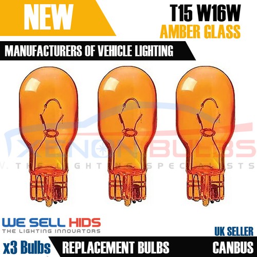 T15 W16W 16w Indicator Bulb 12V Amber 1910470 Bulbs Natural Glass not paint - Picture 6 of 8