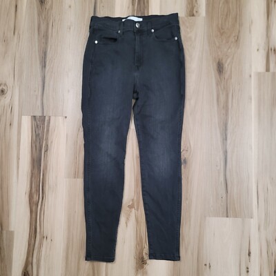 AYR Jeans Womens 31(28)x26 The Riser Black High Rise Skinny