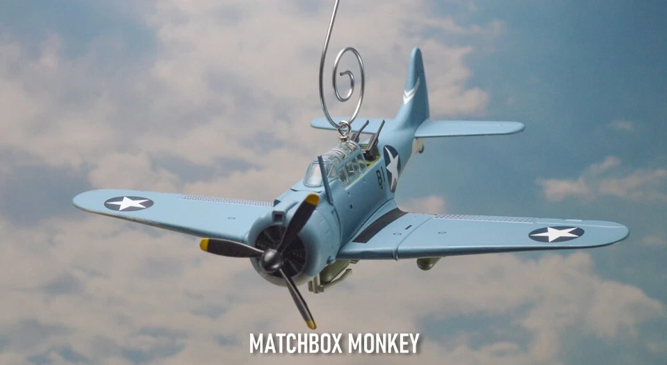 WWII Dauntless SBD-3 Black B1 Custom Christmas Ornament US Navy Marines - Image 2 of 4