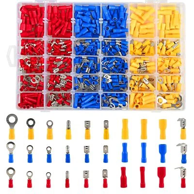 LIHAO 480x Isolierte Kabelschuhe Anschlussklemme Drahtklemmen Quetschverbindern S...