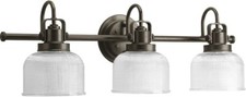 Progress Lighting P2992 Bronze Archie 3-Light 26"W Bathroom Vanity Light