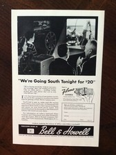 1945 vintage original ad Bell  Howell Filmo Movie Camera