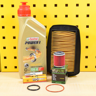 Yamaha YZF-R & WR 125 R/X Service Luftfilter Ölfilter Zündkerze Öl Castrol 10w40