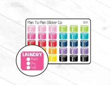 2231~~Laundry Trackers Planner Stickers.