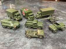 Vintage Diecast Spielzeug Armee Dinky Toys Militärfahrzeuge Restposten Konvolut Sammlung