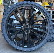 24 Black Wheels Ford F150 Expedition 6x135 33 Mud Mt Tires Tpms Navigator