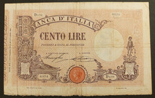 100 LIRE 02/09/1916 BB BARBETTI MATRICE DECRETO REGNO VITTORIO EMANUELE III