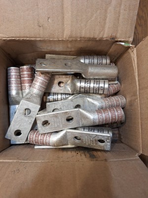 NEW BURNDY YA342N 2 Hole Lug Compression Connectors 500 kcmil 1/2'' Stud