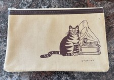 Vintage B Kliban Cat Pencil Case Zippered Pou...
