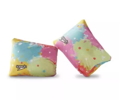 Speedo Kids Inflatable Fabric Armbands Lemon Peel Color Splash Ages 2-12 NEW