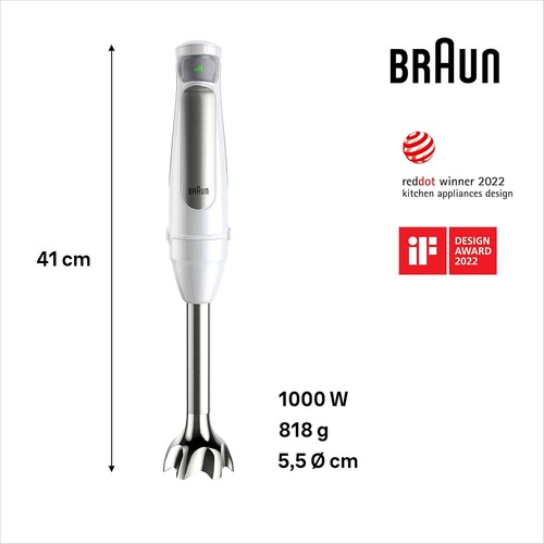 Batidora de mano Braun MQ7000 MultiQuick 7 1000 W, defectuosa - Imagen 6 de 8