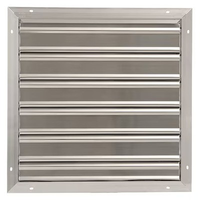 Dayton 2Ftw6 24 In 27''H-W 5.75''L Alu Wall Exhaust Shutter, 24-1/2 In X 24-1/2