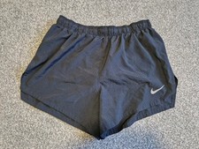 Nike Dri Fit Fast Running Shorts Black Medium Brief Lining 30-32 Waist VGC Gym