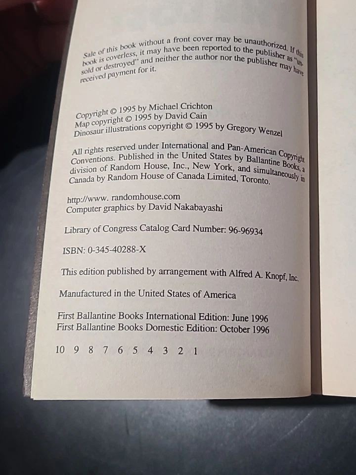 The Lost World by Michael Crichton (1995) * Paperback - RARE - SPECIAL EDITION - Image 3 of 3