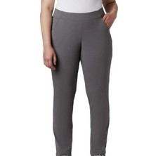 Columbia Women's Fleece Lined Active Fit Straight Leg Pants, City Grey, Size XXL