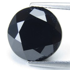 10.23Cts Fantatic Natural Black Spinel 12.2mm Round Shape Loose Gemstone