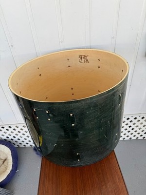22x16 Bass Drum Shell Groove Percussion Green Wrap Project 6 Ply Poplar